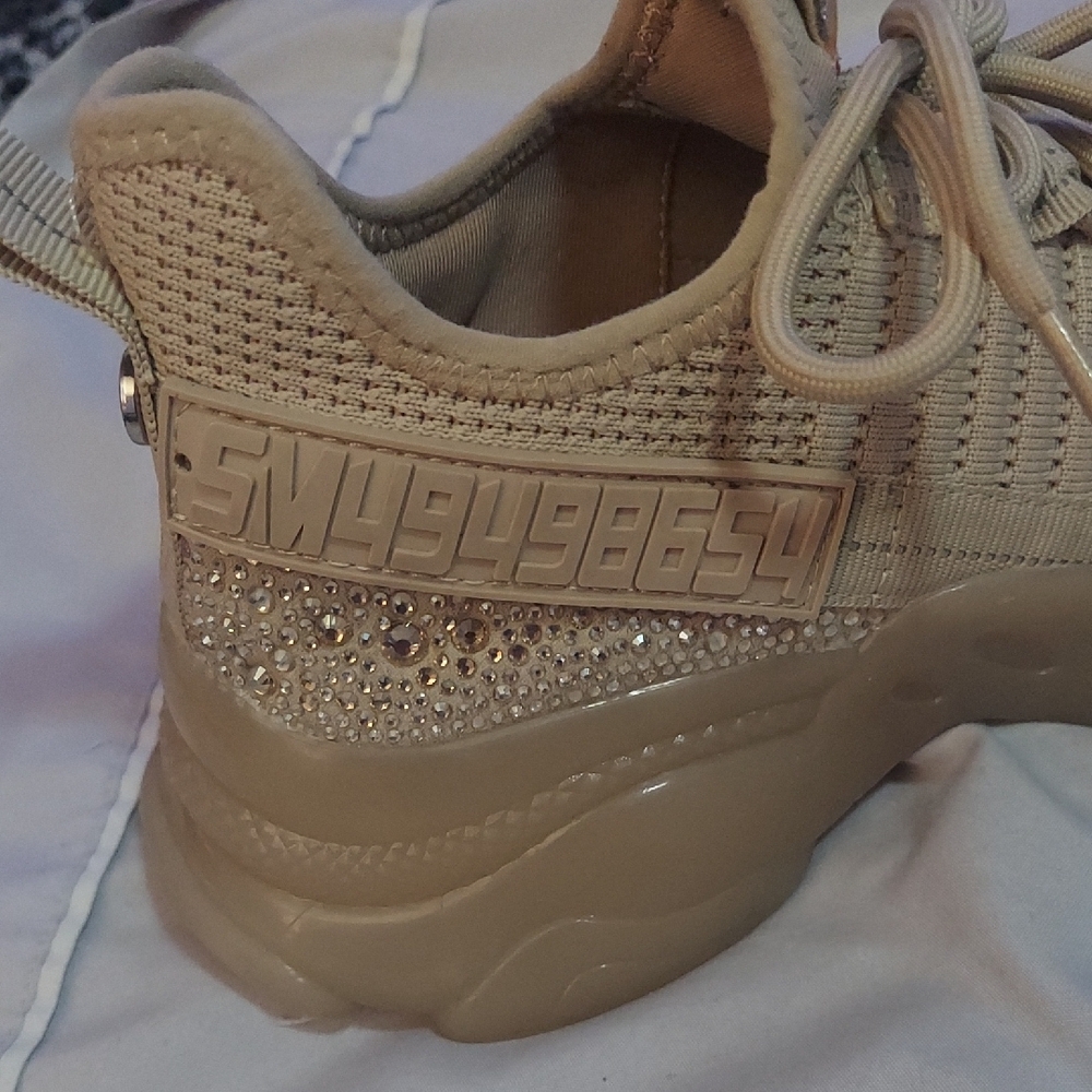 Steve Madden Sparkling Beige Sneakers - Picture 11 of 15